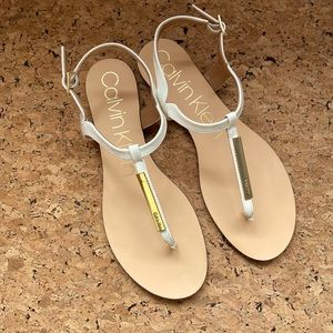T-Strap Ankle Flats | Calvin Klein